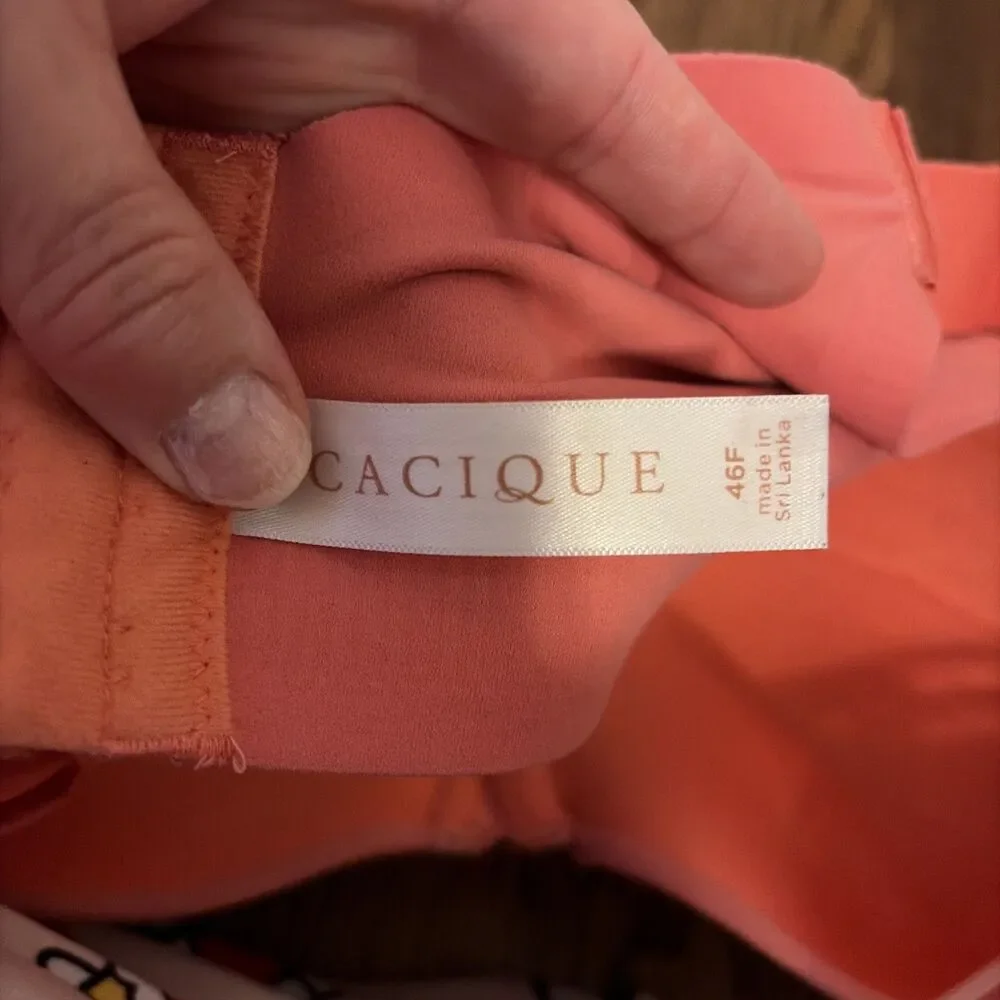 Cacique Lightly Lined Balconette Bra Women's Size 46F - Picture 4 of 5